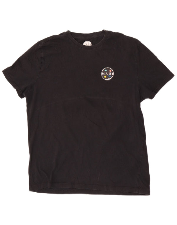 Maui and Sons - Camiseta gráfica para hombre, talla grande, color negro