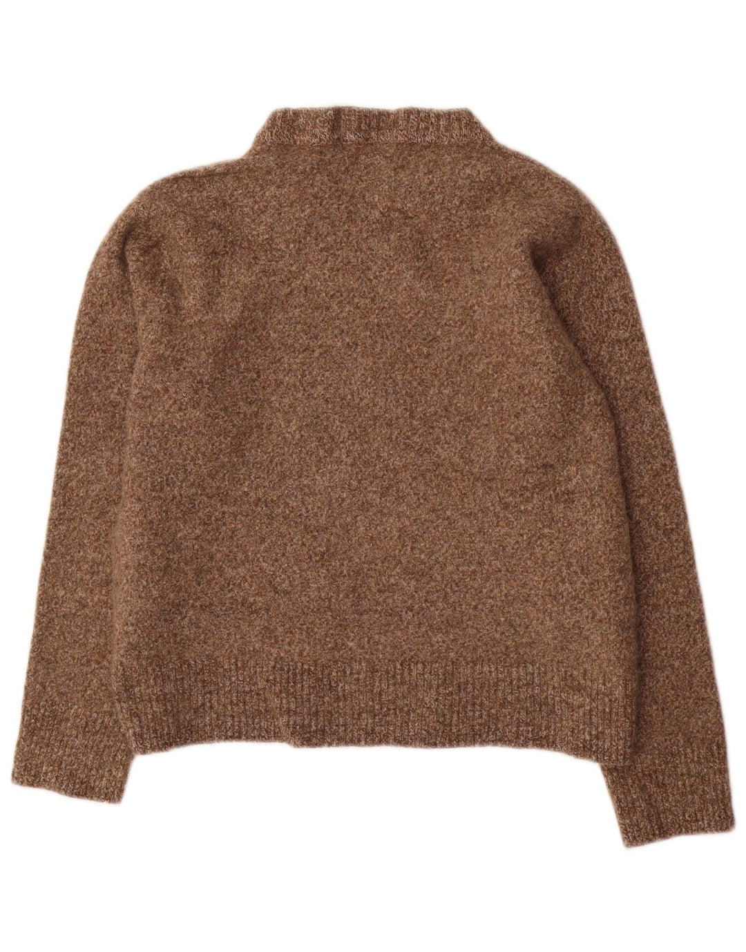 J. CREW Suéter corto con cuello barco para mujer UK 20 2XL Marrón moteado