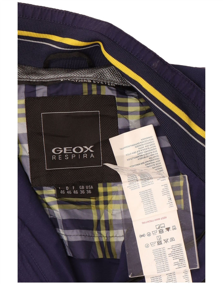 Geox Mens Respira Bomber Jacket UK 36 Small Azul Marino Poliamida