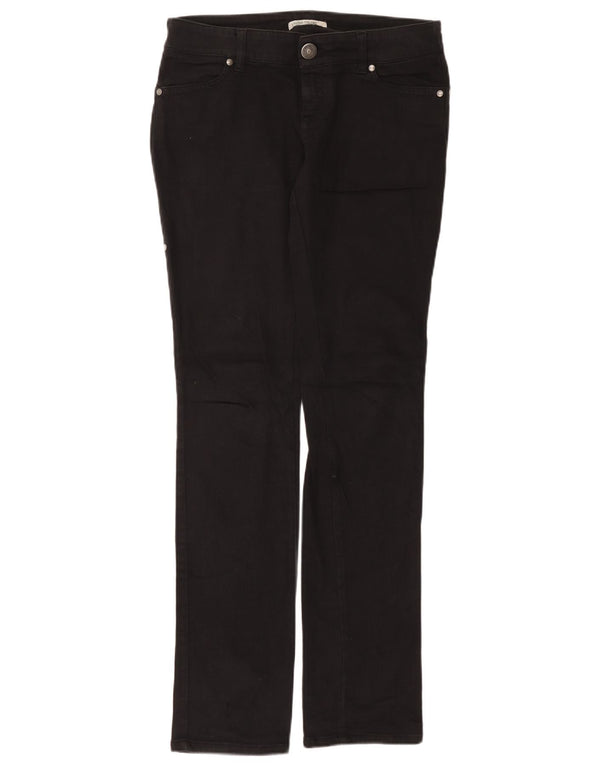 Benetton Pantalones Casuales De Talle Bajo IT 42 Medium W30 L34 Negro Algodón