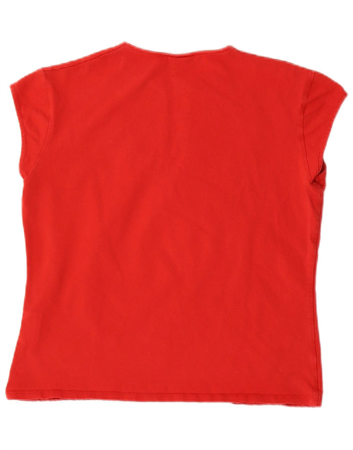 NIKE Womens Crop T-Shirt Top UK 16/18 XL Red Cotton