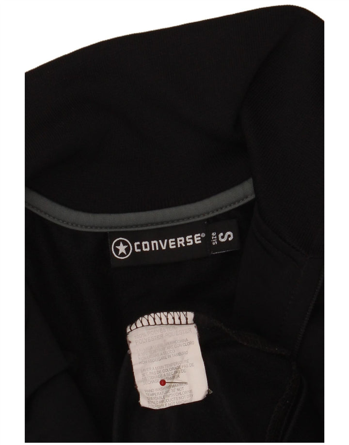 Converse Hombres Chándal Top Chaqueta Pequeña Poliéster Negro