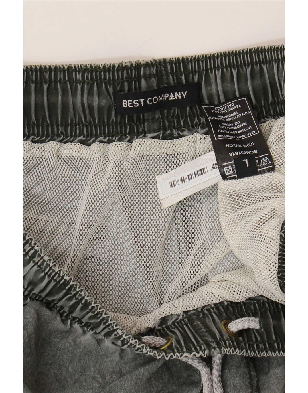 Bañador para hombre Best Company, talla grande, nailon gris