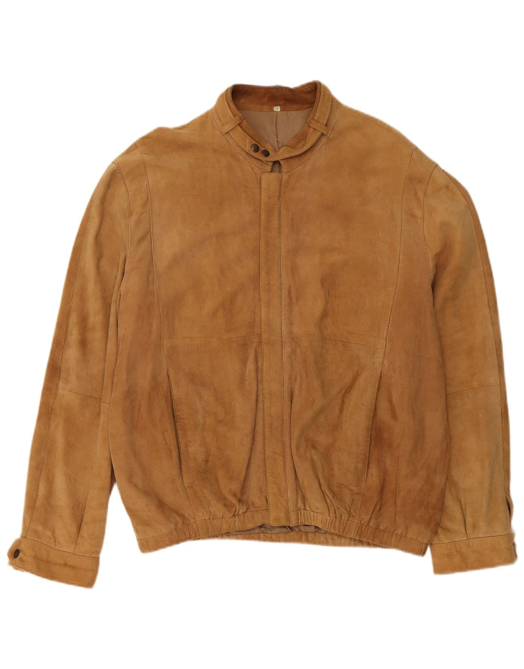 Chaqueta de ante vintage para hombre IT 54 2XL cuero beige