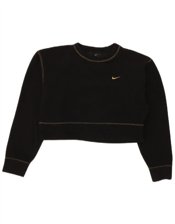 Nike - Jersey de forro polar para mujer, talla S, poliéster negro
