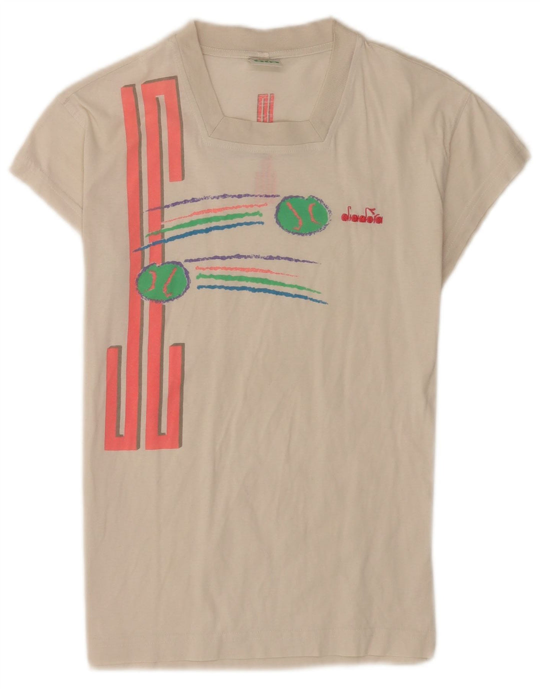 Diadora Camiseta Gráfica Mujer Top IT 42 Medium Blanco Algodón