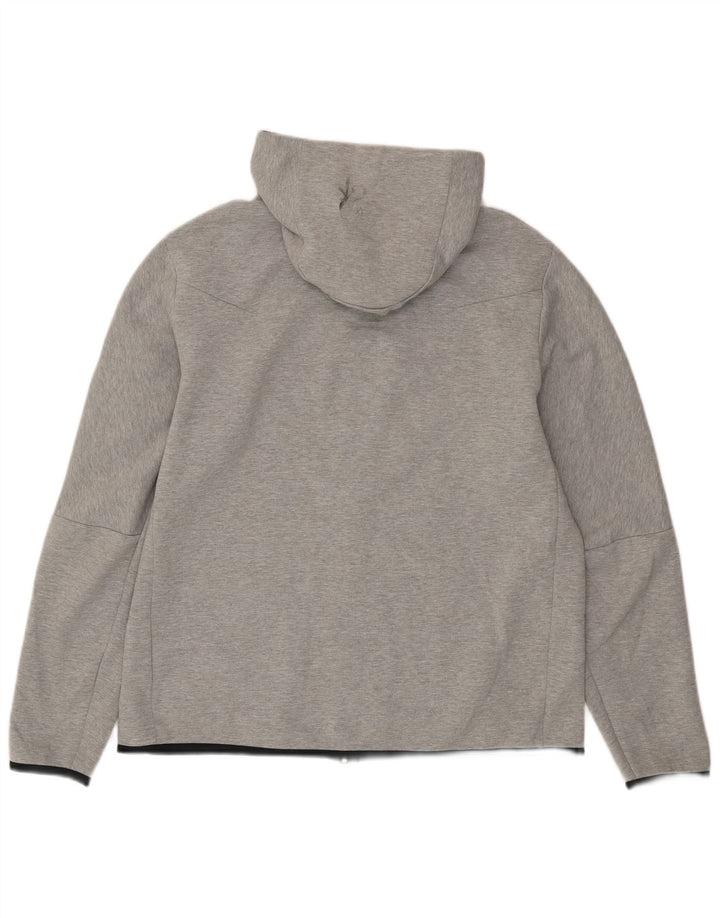 NIKE Sudadera con capucha y cremallera para hombre, talla grande, algodón gris