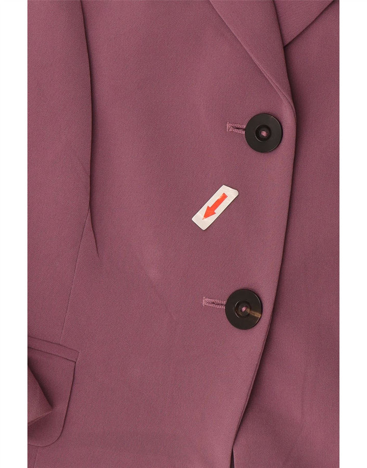 Max Mara Chaqueta Blazer de Manga 3/4 con 2 Botones para Mujer UK 46 Grande Rosa