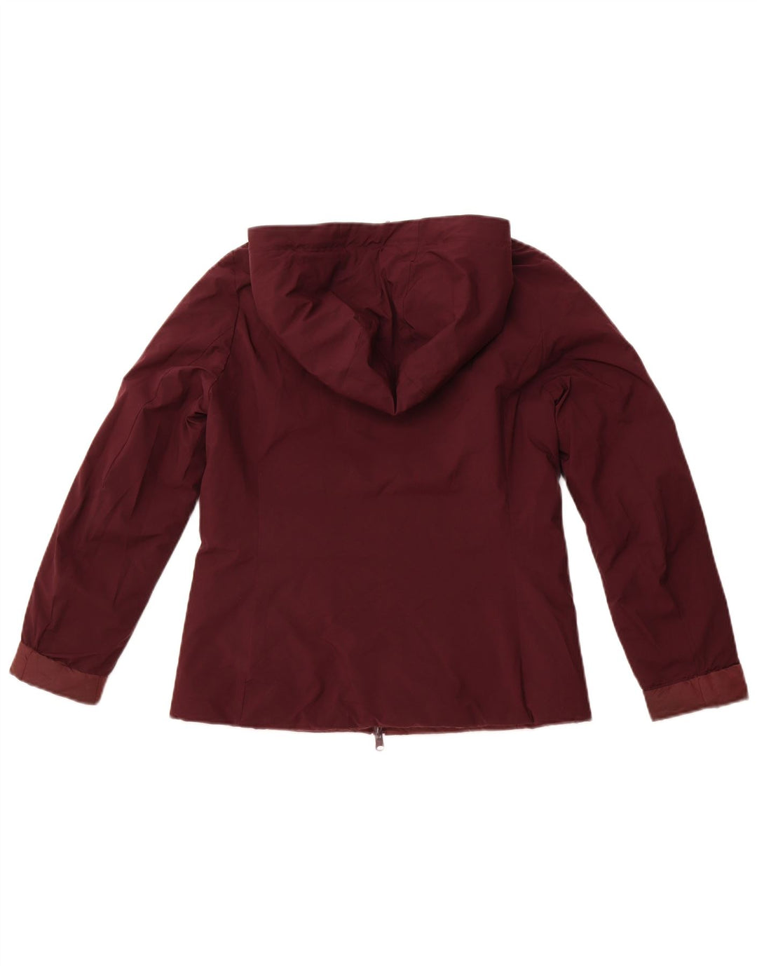REFRIGUE Chaqueta acolchada reversible con capucha para mujer UK 10 Small Borgoña