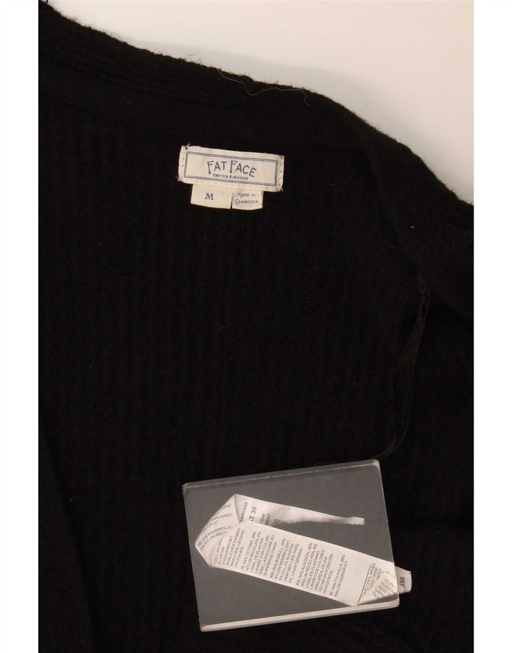 Cárdigan largo abierto para mujer de Fat Face, talla 44, talla mediana, de lana negra