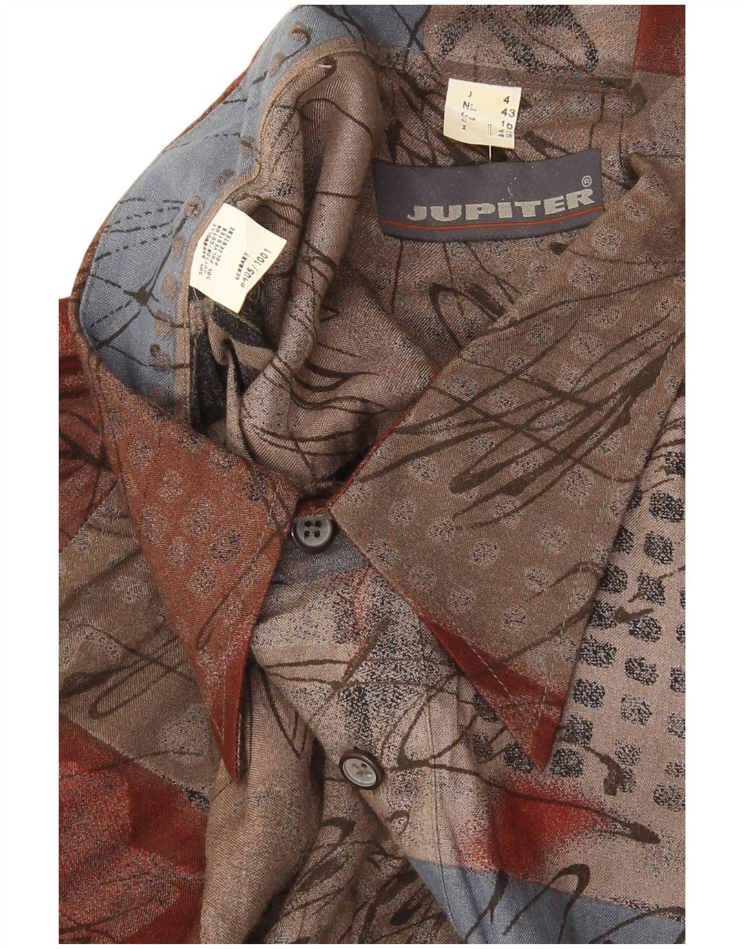 Júpiter - Jersey para hombre, talla 43, algodón patchwork multicolor grande