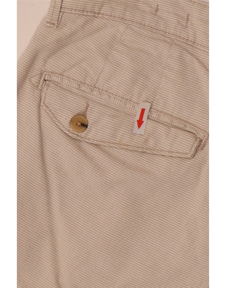 Zara Mens Sunset Chino Shorts EU 40 Medium W31 Off White Check
