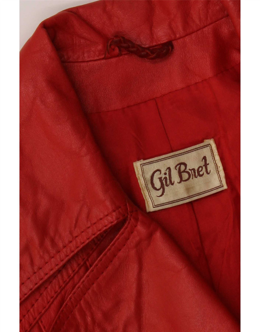Gil Bret Chaqueta de cuero para mujer EU 38 Cuero rojo mediano