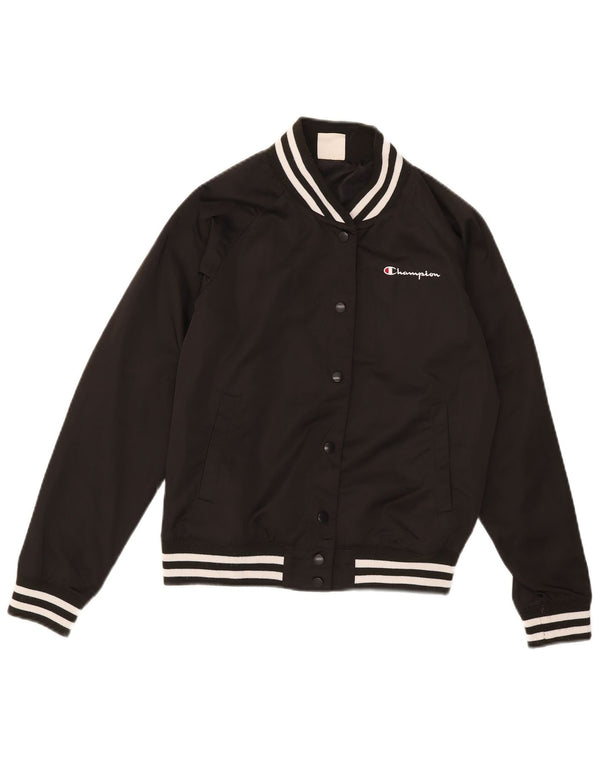 Champion Chaqueta Universitaria para Mujer UK 10 Small Poliéster Negro