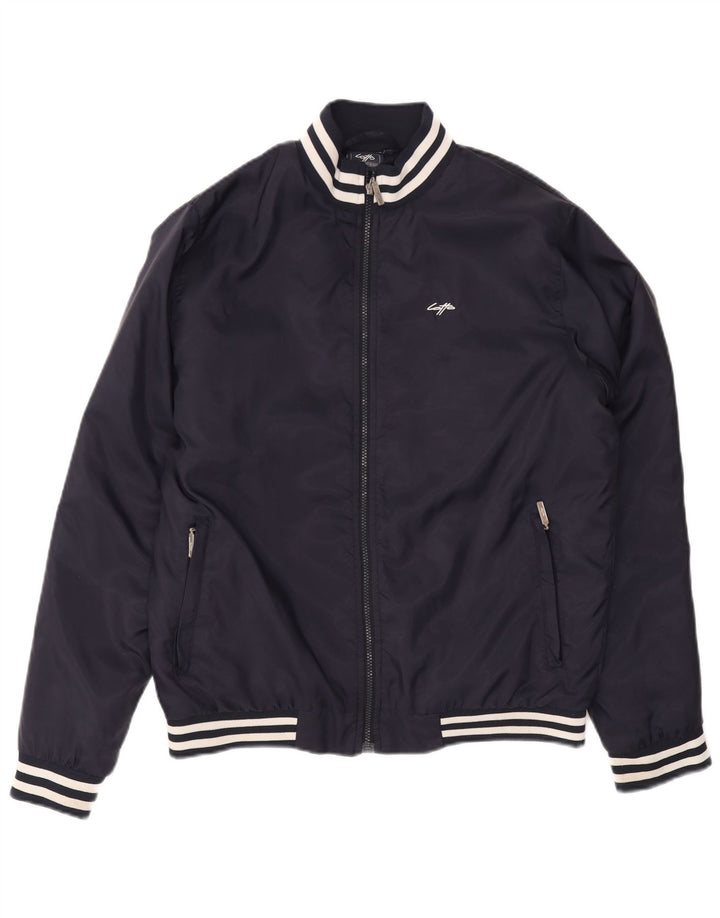 Lotto Chaqueta Bomber para Hombre UK 38 Mediana Poliamida A Rayas Azul Marino