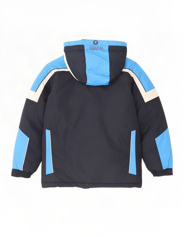 Brugi Chaqueta de esquí con capucha para niño 13-14 años Azul marino Poliamida color block