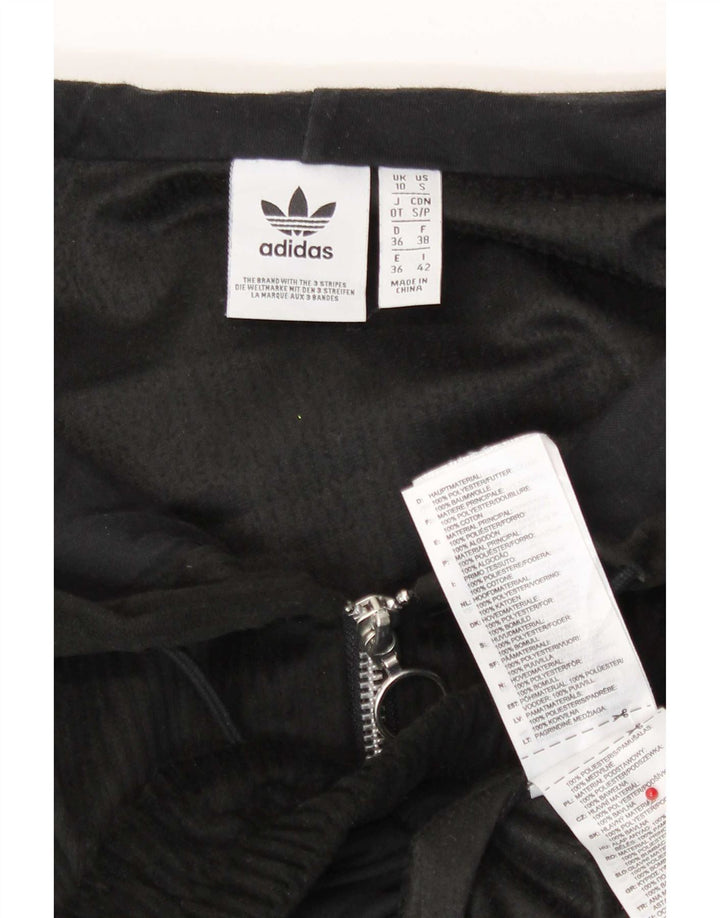 Adidas - Sudadera con capucha para mujer, talla extragrande, con cremallera, talla S, poliéster negro