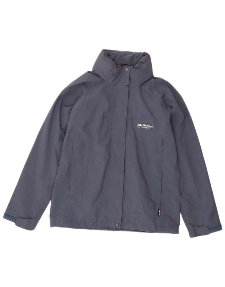 Sprayway Chaqueta impermeable con capucha para mujer UK 40 Poliéster azul medio