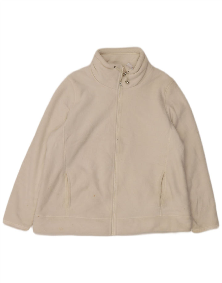 Marks & Spencer Chaqueta polar para mujer UK 20 2XL Algodón blanco