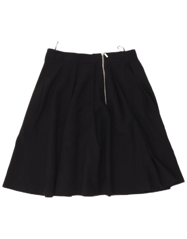 French Connection Falda Plisada Acampanada para Mujer UK 40 Mediano W28 Negro
