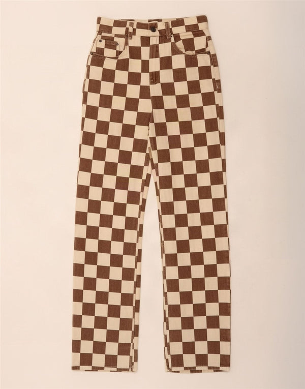 Vaqueros rectos para mujer Pull & Bear EU 34 XS W24 L31 Marrón Geométrico