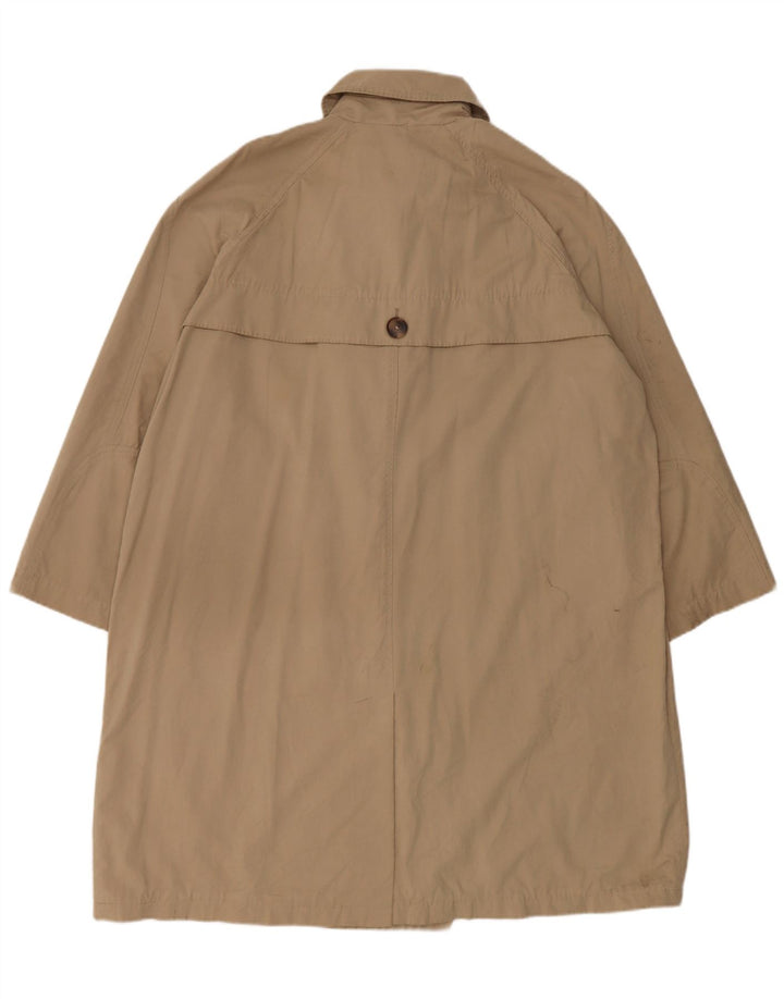 Zara Mujer Gabardina Extragrande UK 10 Small Beige Poliéster