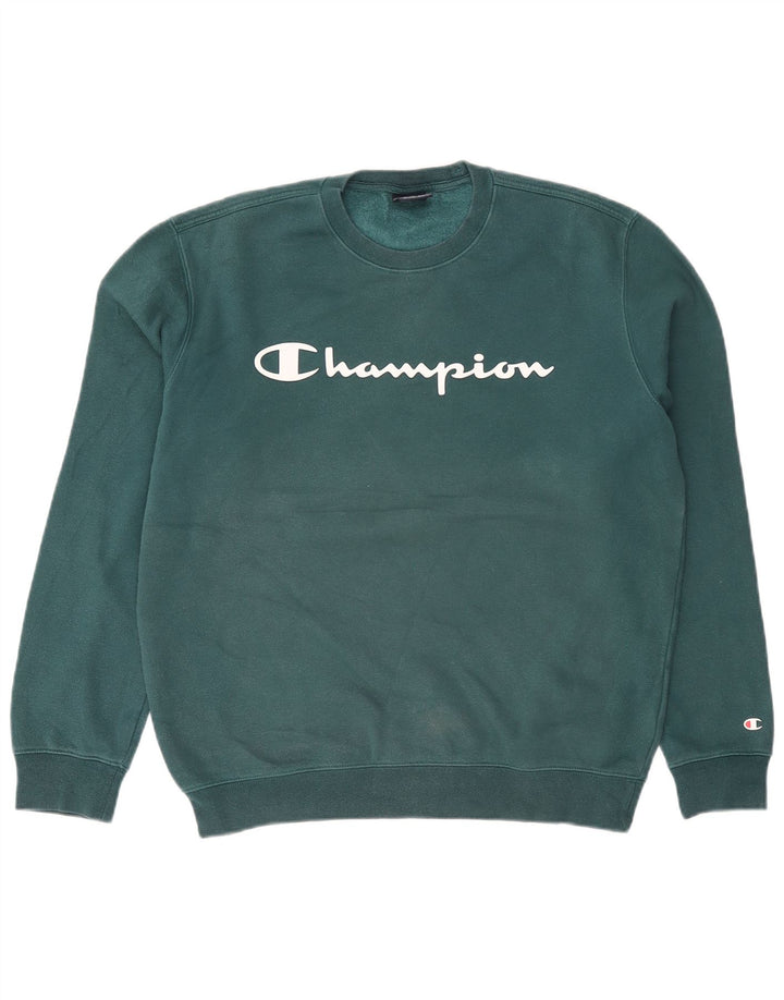 Champion Sudadera Gráfica para Hombre Jumper Large Green Oxid