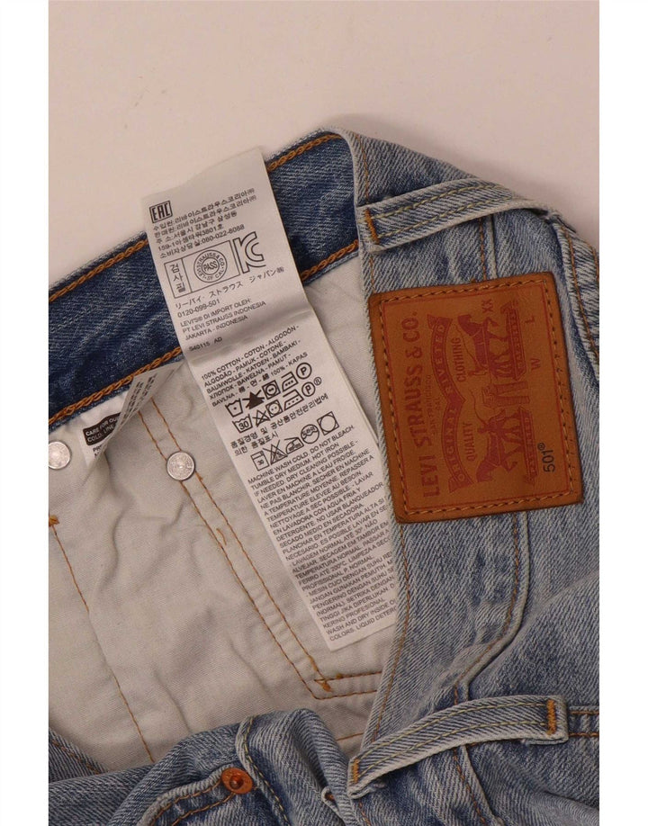 Levi's Mujer 501 Shorts De Mezclilla Desgastados W31 Algodón Azul Medio