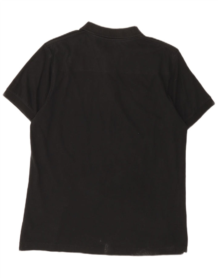 French Connection Polo para hombre grande de algodón negro