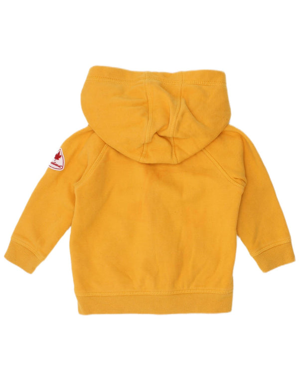 Canadiana Baby Boys Graphic Zip Hoodie Sweater 18-24 Months Yellow Cotton