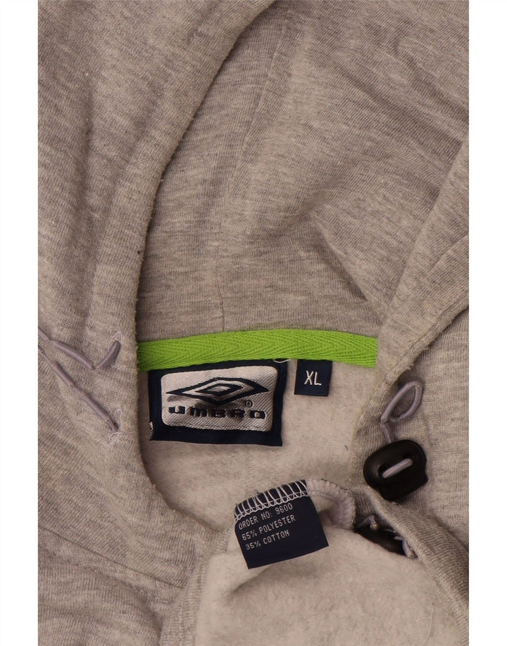 Umbro Sudadera con capucha gráfica para hombre XL Gris Colorblock Poliéster