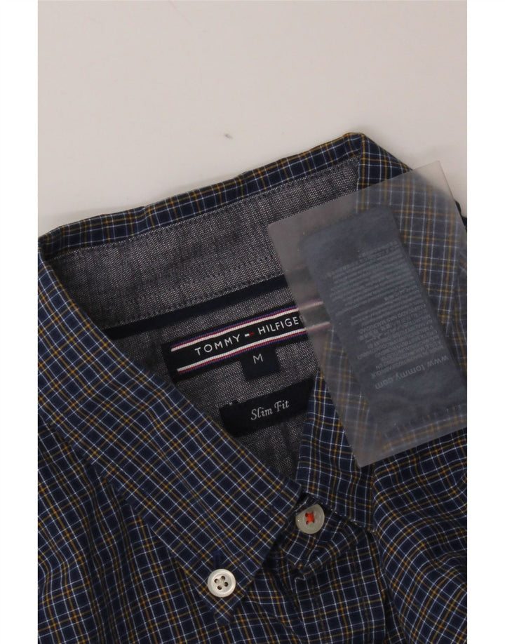 Tommy Hilfiger Camisa Slim Fit De Algodón A Cuadros Azul Marino Medio Para Hombre
