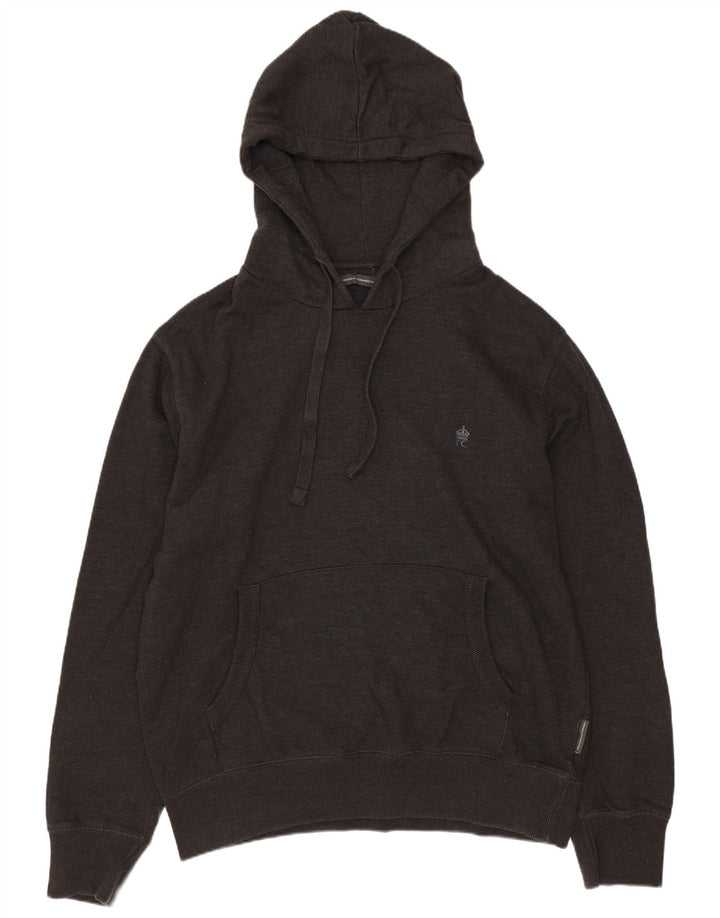 French Connection Jersey con capucha para hombre, talla grande, algodón gris