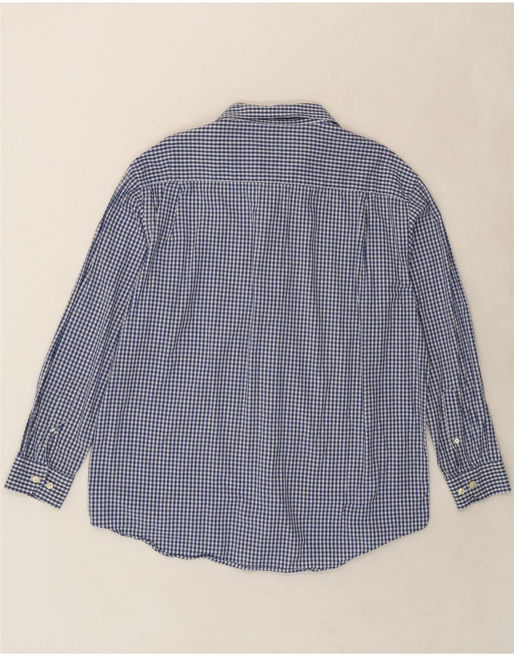NAUTICA Mens Shirt Size 16 1/2 Large Blue Gingham Cotton Vintage Nautica and Second-Hand Nautica from Messina Hembry 