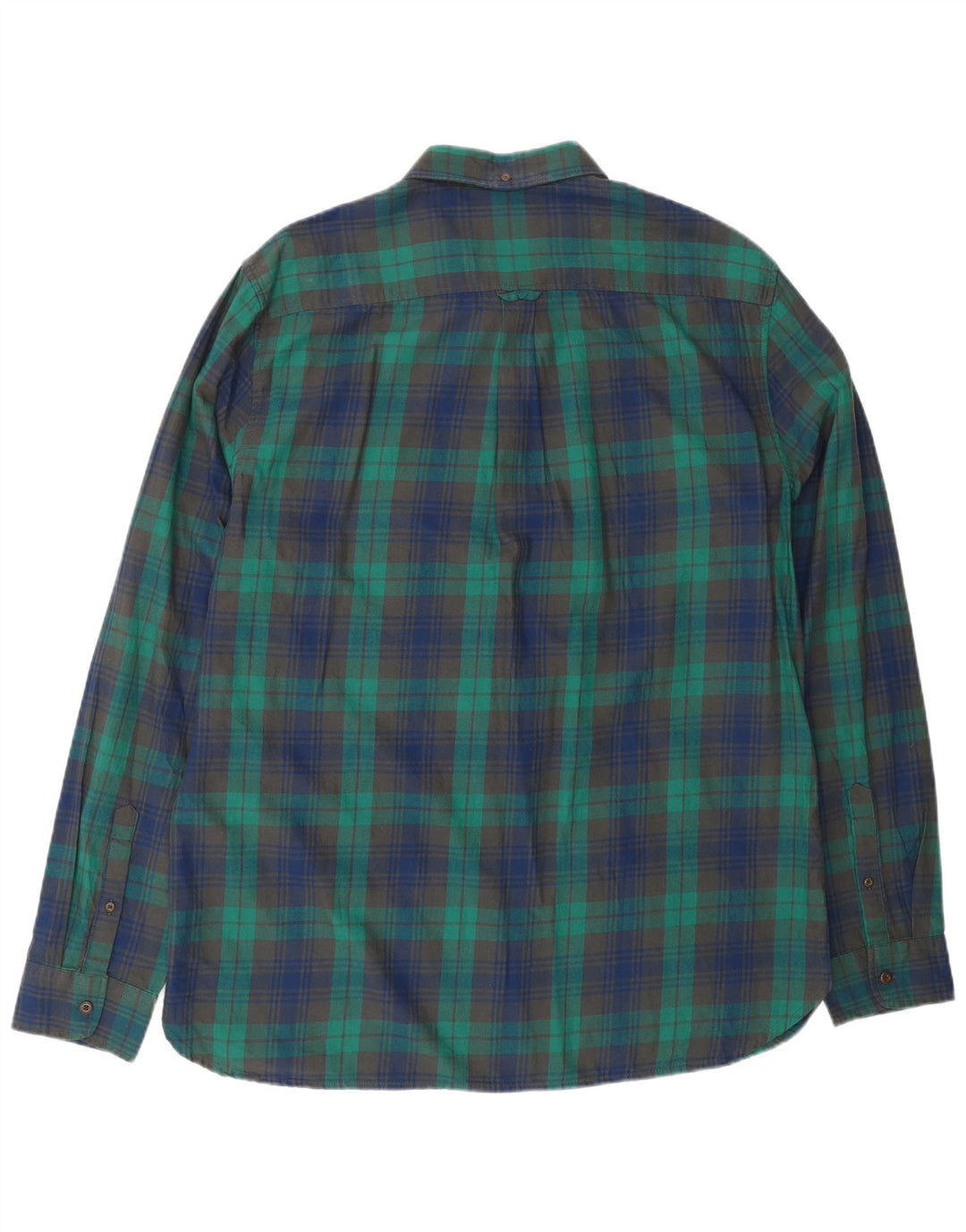 SUPERDRY Camisa de franela para hombre 2XL Algodón a cuadros verdes