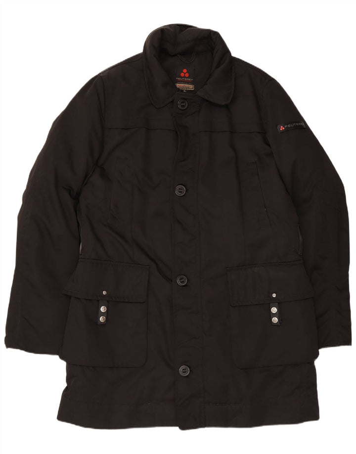 PEUTEREY Chaqueta cortavientos para hombre UK 42 XL Poliéster negro