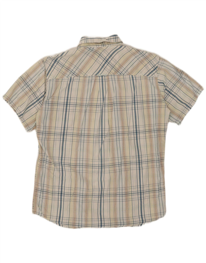 Marlboro Classics Camisa De Manga Corta Para Hombre Algodón De Cuadros Multicolor Mediano