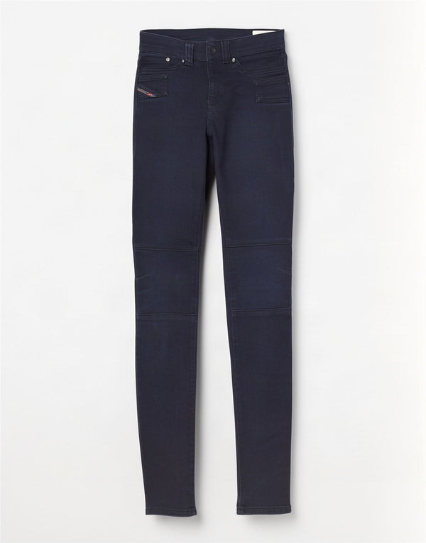 Diesel Vaqueros Pitillo Mujer W27 L32 Algodón Azul Marino