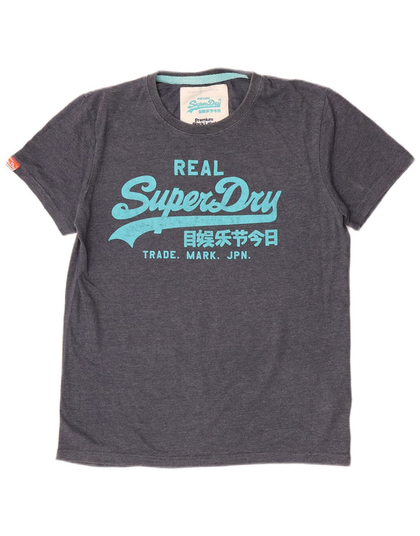 Superdry Hombre Slim Fit Graphic Camiseta Top XL Algodón Azul