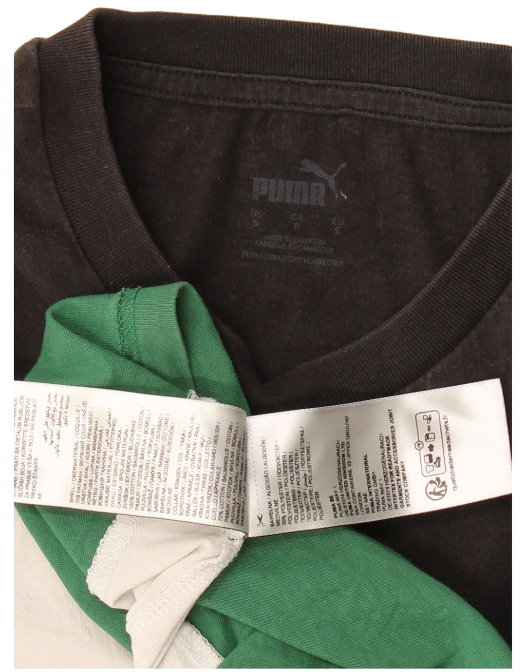 Puma Camiseta para hombre Top Small Multicolor Colorblock Cotton