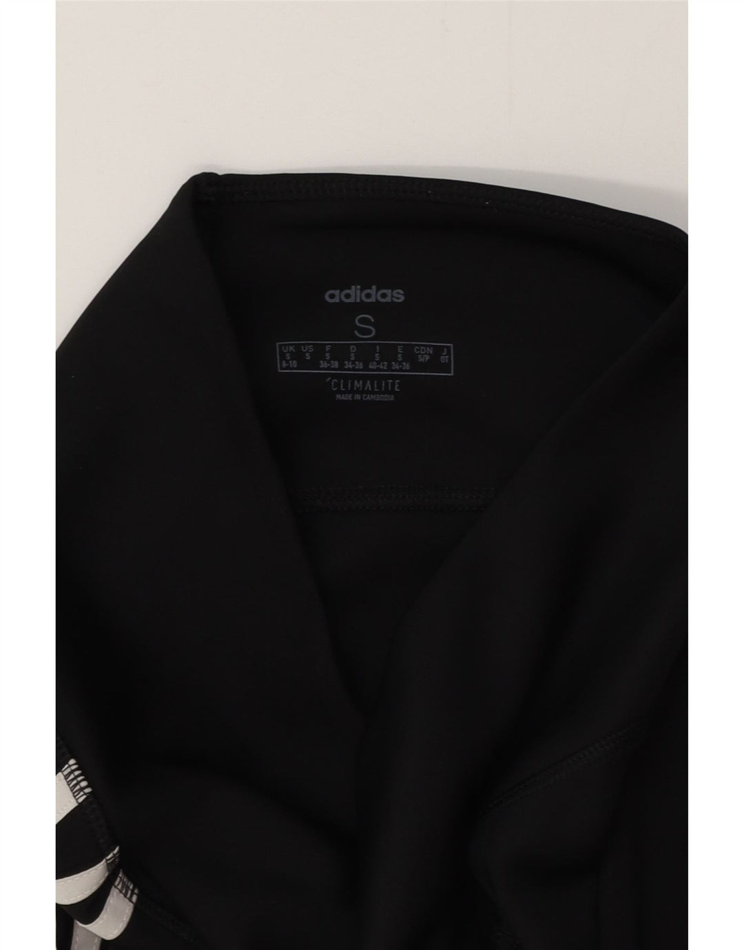 ADIDAS Mujer Climalite Capri Leggings Reino Unido 8/10 Pequeño Negro