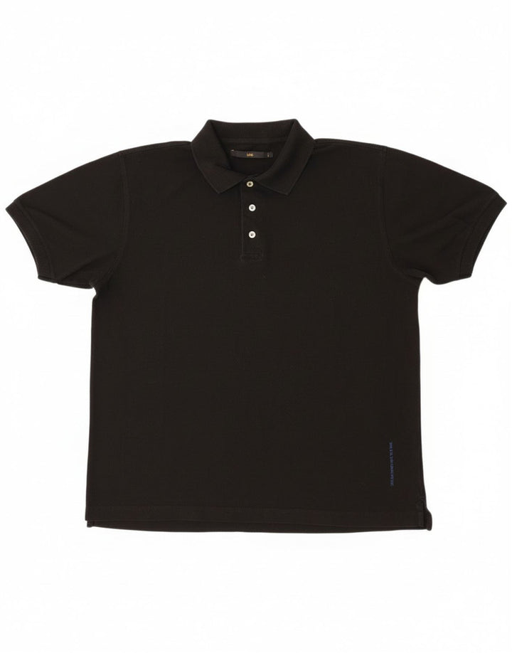Lee Polo para hombre 2XL Algodón negro