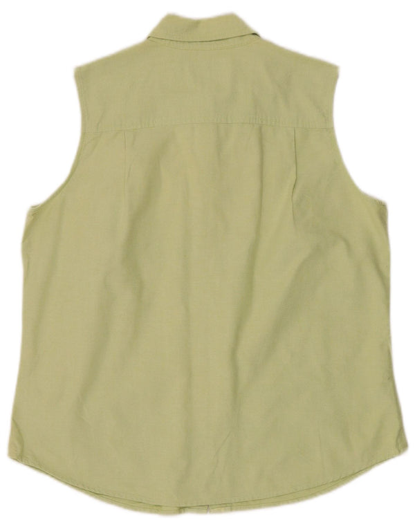 Eddie Bauer Blusa sin mangas para mujer UK 44 Algodón verde medio