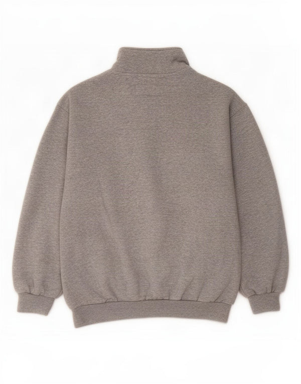 Diadora Hombre Graphic Zip Neck Sudadera Jumper Small Gris Algodón