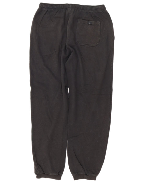 Quiksilver Hombre Pantalones De Chándal Gráfico Joggers Large Algodón Negro