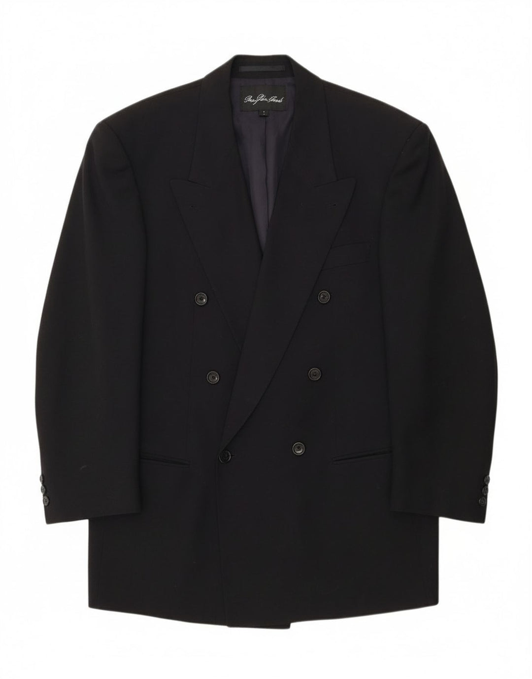 Hugo Boss Chaqueta tipo blazer con doble botonadura para hombre UK 40 Large Lana negra