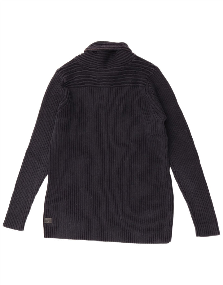 G-Star Hombre Botón Cuello Jersey Jersey XL Azul Marino Algodón