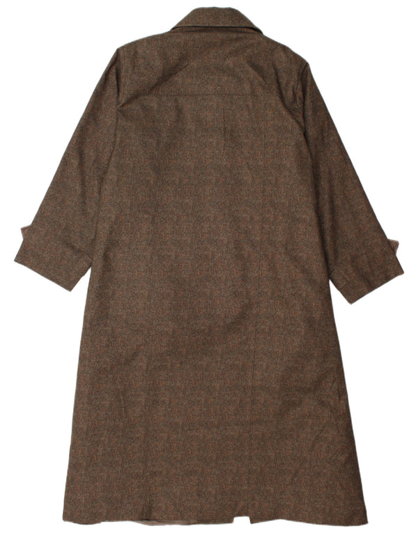 Vintage mujer abrigo Reino Unido 14 marrón medio