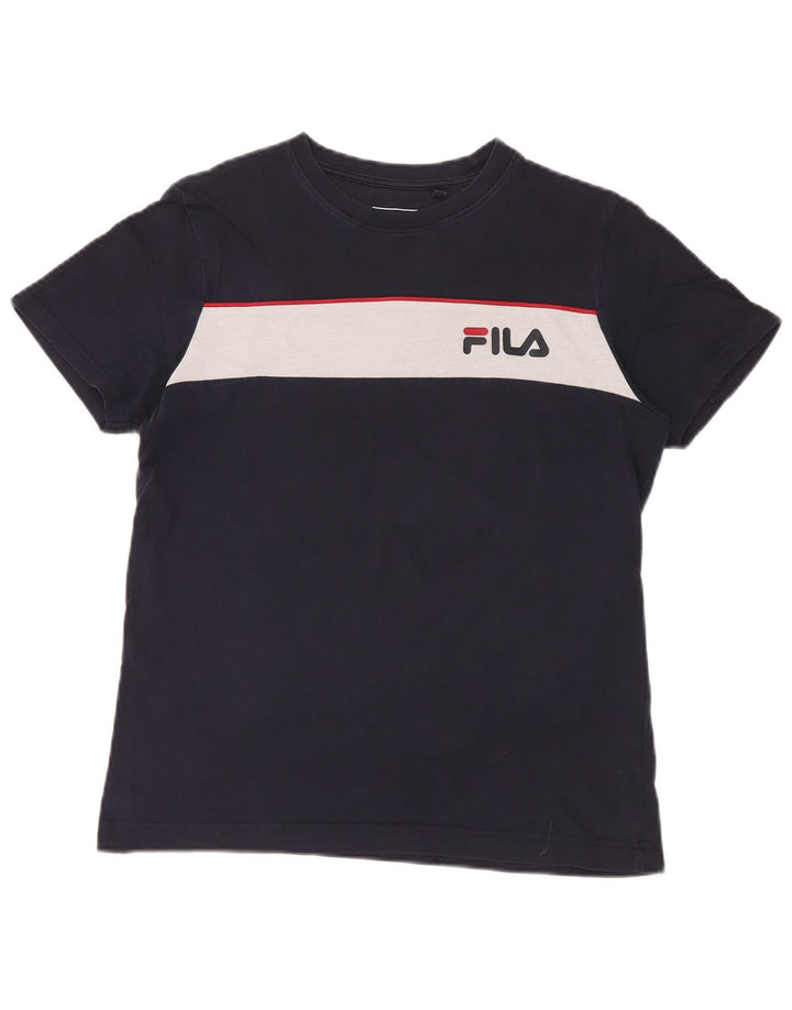 Fila - Camiseta gráfica para hombre, talla pequeña, color azul marino