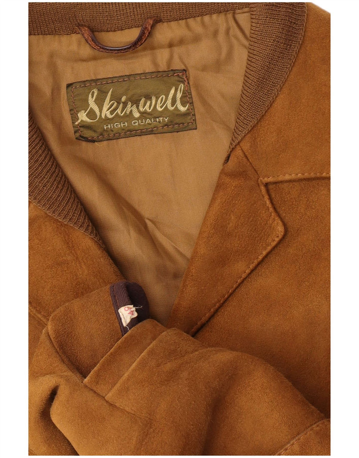 Chaqueta de ante vintage para hombre IT 48 Marrón medio